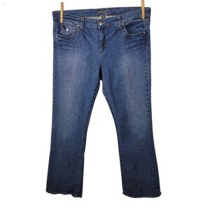 Vintage Y2K Common Genes Denim Blue Jeans 16 38x32.5 Flare Boot Cut Flap Pocket